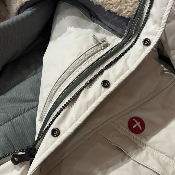 Relwen Men's Channel Anorak Light Stone Pullover Hooded Puffer Jacket Size Large - Picture 7 of 9